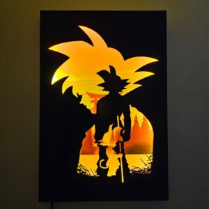 Lámpara siluetas de Goku
