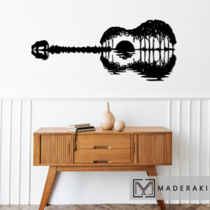 Guitarra con paisaje